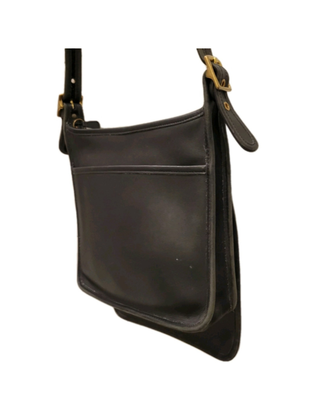 COACH 9144 Women's Black LEGACY STUDIO Genuine Leather Crossbody Flap Bag Purse - Picture 7 of 10